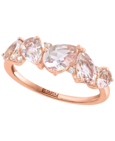 Effy Collection Morganite (1-3/4 Ct. T.w.) & Diamond (0.03 Ct. T.w.) Ring In 14k Rose Gold
