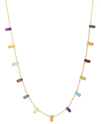 Effy Collection Multi Gemstone Necklace (7-1/4 Ct. T.w.) In 14k Yellow Gold