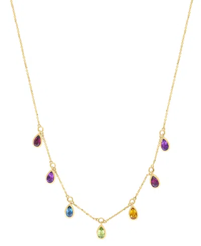 Effy Collection Multi-gemstone (1-3/4 Ct. T.w.) Necklace In 14k Yellow Gold