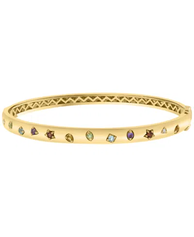 Effy Collection Multi-gemstone (3/8 Ct. T.w.) & Diamond Accent Bangle In 14k Yellow Gold Over Sterling Silver