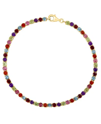 Effy Collection Multi-gemstone (5-1/20 Ct. T.w.) Bracelet In 14k Yellow Gold