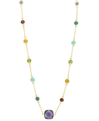 Effy Collection Multi-gemstone (7-5/8 Ct. T.w.) Necklace In 14k Yellow Gold