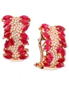 Effy Collection Rosa By Effy Ruby (3-5/8 Ct. T.w.) And Diamond (1/2 Ct. T.w.) In 14k Rose Gold In Ruby