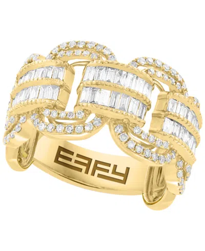 Effy Collection Round Baguette Diamond Ring (3/4 Ct. T.w.) In 14k Yellow Gold
