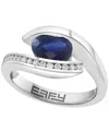 Effy Collection Sapphire (1/6 Ct. T.w.) & Diamond (1/6 Ct. T.w.) Ring In 14k White Gold In Gold