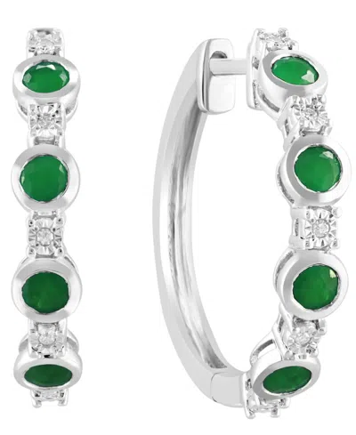 Effy Collection Tanzanite (5/8 Ct. T.w.) & Diamond (1/20 Ct. T.w.) Earrings In Sterling Silver (also Available In Em In Green