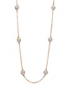 Effy Collection Trio By Effy Diamond Seven Station Necklace 16-18" (1/2 Ct. T.w.) In 14k White, Yellow Or Rose Gold In Rose Gold