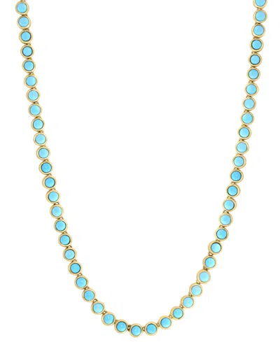 Effy Collection Turquoise Necklace In Gold Over Sterling Silver