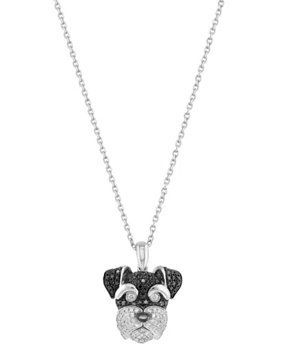Effy Collection White & Black Diamond Pendant Necklace (5/8 Ct. T.w.) In 14k White Gold