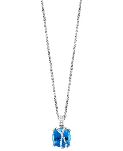 Effy Collection White Topaz (6 Ct. T.w.) Pendant Necklace In Sterling Silver