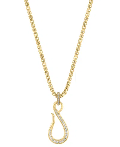 Effy Collection White Zircon Pendant Necklace (3/4 Ct. T.w.) In 14k Gold Plated Silver
