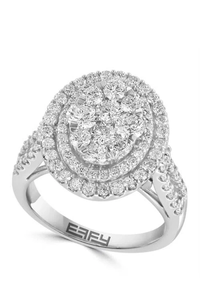 Effy Concentric Halo Diamond Cocktail Ring In Metallic