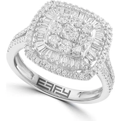 Effy Cushion Halo Diamond Ring In Metallic