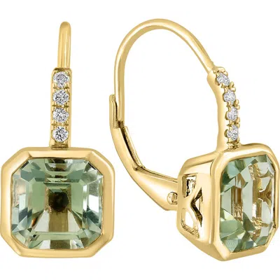 Effy Diamond & Amethyst Drop Earrings In Gold