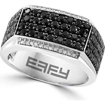 Effy Diamond & Black Spinel Signet Ring