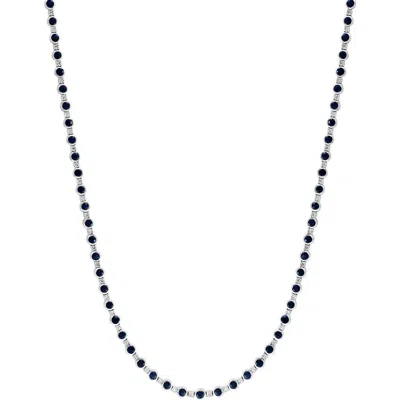 Effy Diamond & Blue Sapphire Chain Necklace