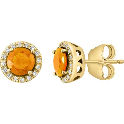 Effy Diamond & Citrine Stud Earrings In Orange