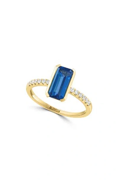 Effy Diamond & London Blue Topaz Ring