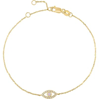 Effy Diamond & Mother Of Pearl Eye Bracelet In White