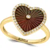 Effy Diamond & Mother-of-pearl Heart Statement Ring In Gold