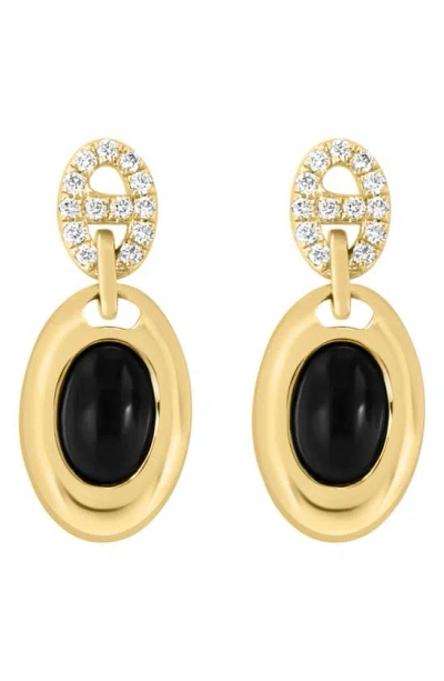 Effy Diamond & Onyx Drop Earrings In Black
