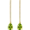 Effy Diamond & Peridot Linear Drop Earrings In Green