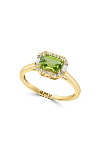 Effy Diamond & Peridot Ring In Green