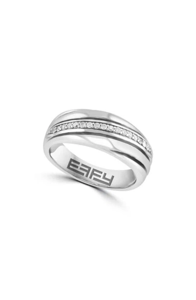 Effy Diamond Band Ring In White
