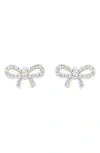 Effy Diamond Bow Stud Earrings In Silver