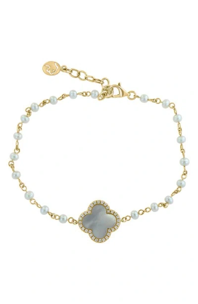 Effy Diamond Clover Bracelet In Gold