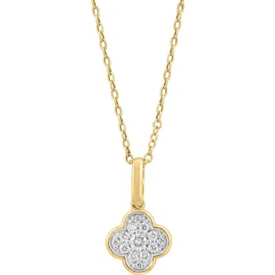 Effy Diamond Clover Pendant Necklace In Gold