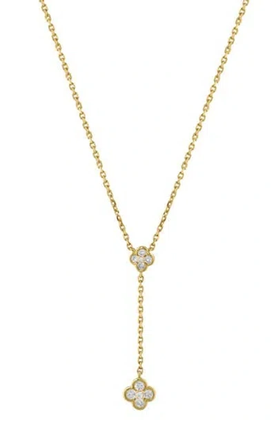 Effy Diamond Clover Y-necklace In Gold
