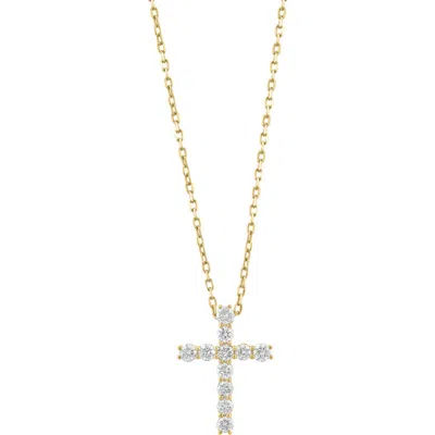 Effy Diamond Cross Pendant Necklace In Gold