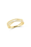Effy Diamond Crossover Ring In Red
