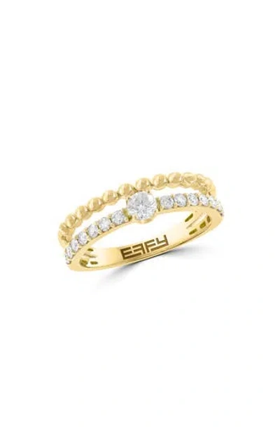Effy Diamond Double Band Ring In Neutral