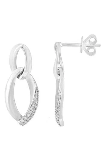 Effy Diamond Drop Earrings In White