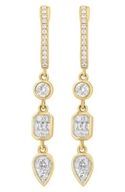 Effy Diamond Drop Earrings In Gold
