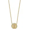 Effy Diamond 'e' Initial Pendant Necklace In Orange