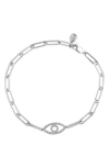 Effy Diamond Evil Eye Chain Bracelet In Metallic