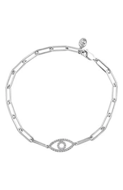 Effy Diamond Evil Eye Chain Bracelet In Metallic