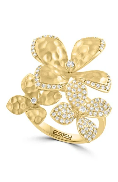 Effy Diamond Flower Statement Ring In Multi