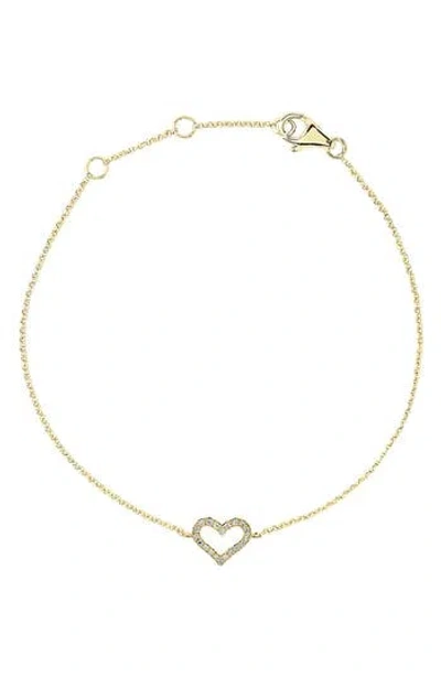 Effy Diamond Heart Chain Bracelet In Gold