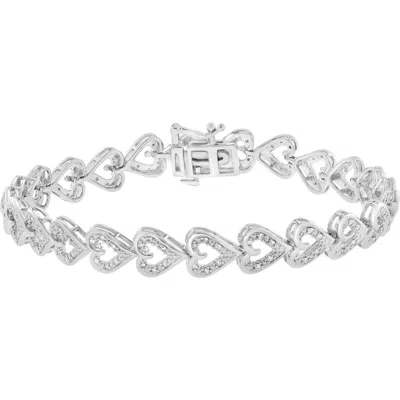 Effy Diamond Heart Chain Bracelet In Metallic