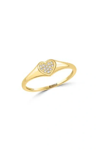Effy Diamond Heart Ring In Gold