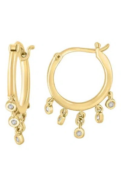 Effy Diamond Hoop Earrings In Gold
