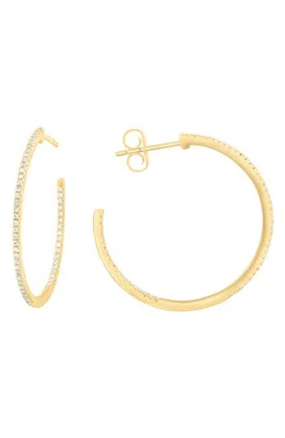 Effy Diamond Hoop Earrings In Metallic