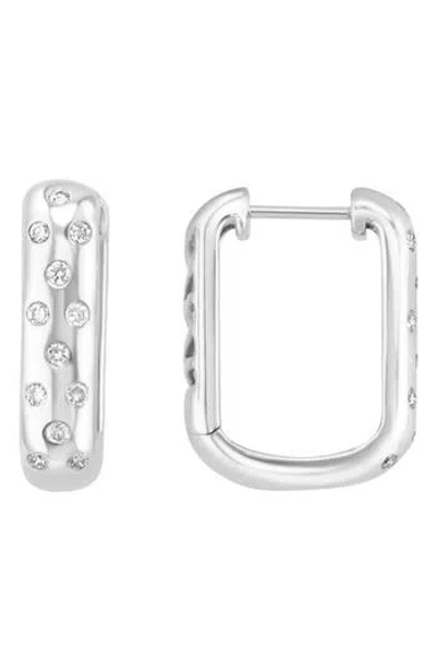 Effy Diamond Hoop Earrings In Metallic