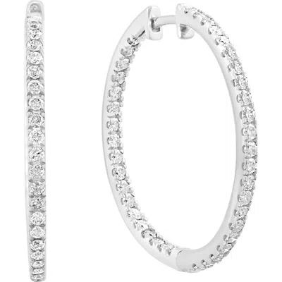 Effy Diamond Hoop Earrings In Metallic