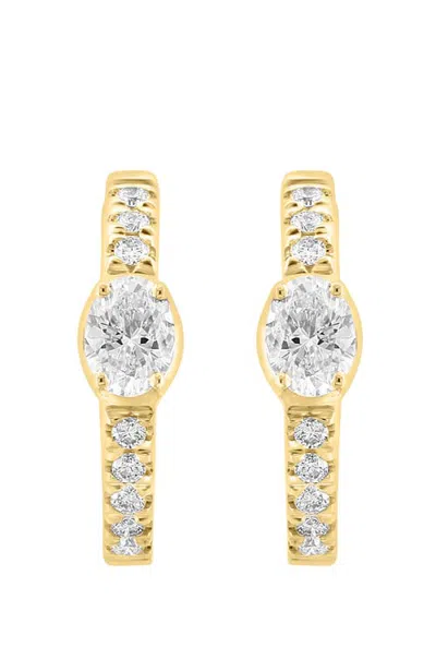 Effy Diamond Huggie Hoop Earrings In 14k Yellow Gold