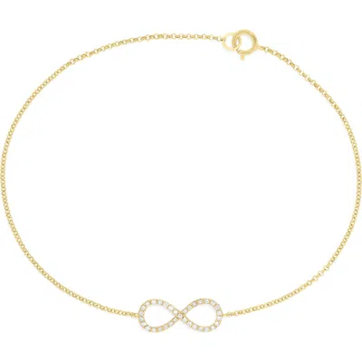 Effy Diamond Infinity Charm Bracelet In Gold